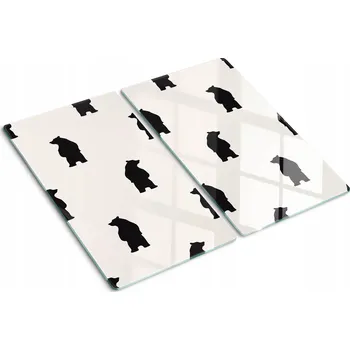 Obraz Skleněné kuchyňské desky z tvrzeného skla s ozdobnou grafikou Medvědi 2x30x52 cm