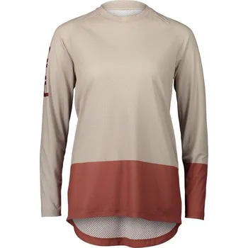 cyklistický dres Dámské cyklo dres POC W's MTB Pure LS Jersey - Light Sandstone Beige/Himalayan Salt Velikost: M