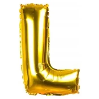 Balónek Fóliový balónek písmeno zlaté B narozeniny hélium 40 cm