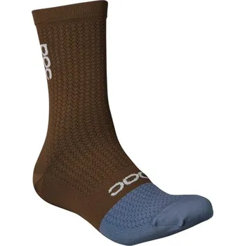 Pánské oblečení Cyklo ponožky POC Flair Sock Mid Jasper Brown / Calcite Blue Velikost: M