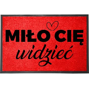 Rohožka VCHODOVÁ ROHOŽKA ČERVENÁ 40X60 CM VTIPNÝ DESIGN DEKORACE STYLOVÁ DOMÁCNOST POTISK HIT