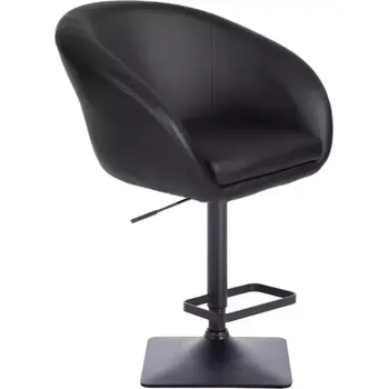 Barová židle LuxuryForm DESIGN Barová židle VENICE na černé hranaté podstavě - černá