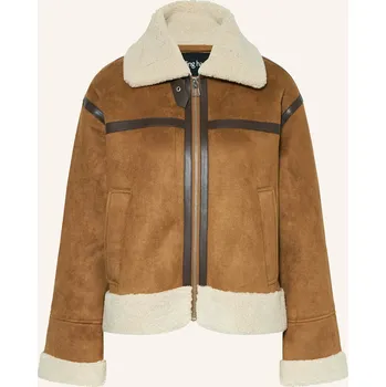 Dámský blejzr Darling Harbour Dámská Bunda V Koženém Vzhledu S Plyšem,...