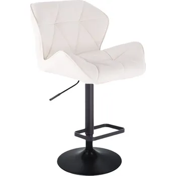 Barová židle LuxuryForm DESIGN Barová židle MILANO na černém talíři - bílá