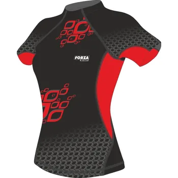 cyklistický dres DÁMSKÝ CYKLISTICKÝ DRES FORZA SPORT RED EYE L