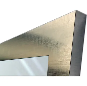 Zrcadlo Zrcadlo v rámu 110x50 cm šampaňské s patinou