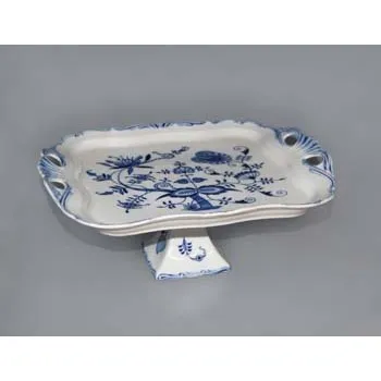 Cibulák Podnos Aida čtvercový 34x29cm na noze Originál Český porcelán Dubí