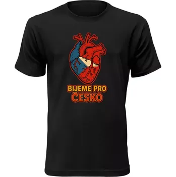Pánské tričko Pánské tričko Bijeme pro Česko černé