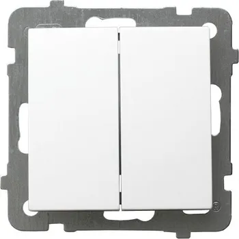 vypínač Ospel As Dvojitý křížový vypínač bílý ŁP-19G/m/00