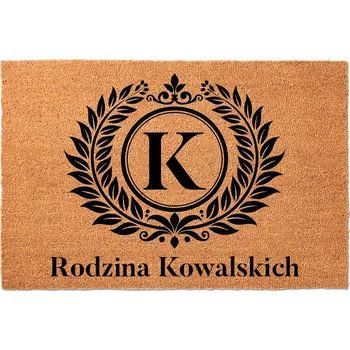 Rohožka KOKOSOVÁ ROHOŽKA 40X60 S TVÝMI INICIÁLAMI - PERSONALIZOVANÁ - DO INTERIÉRU - HIT