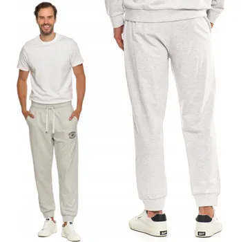 PÁNSKÉ TEPLÁKY JOGGER S MANŽETAMI MORAJ ŠEDÉ 3XL