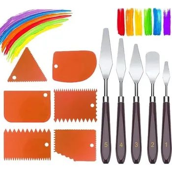 omalovánky 11dílná sada paletových nožů Shalwinn