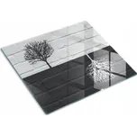 Skleněná kuchyňská deska na krájení s ozdobnou grafikou Stěna stromů 60x52 cm