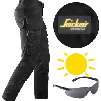 Pracovní kalhoty SNICKERS Stretch AllroundWork 6241 Černé + brýle 54