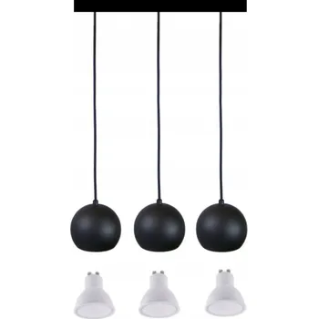 ZÁVĚSNÉ SVÍTIDLO LINEA KOULE 3 X 12CM ČERNÁ + 3 GU10