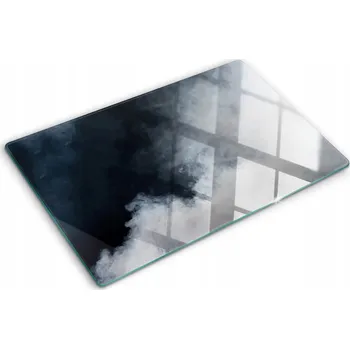 Obraz Kuchyňská Deska Tvrzené Sklo Servírovací s Grafikou Bílý kouř 80x52 cm