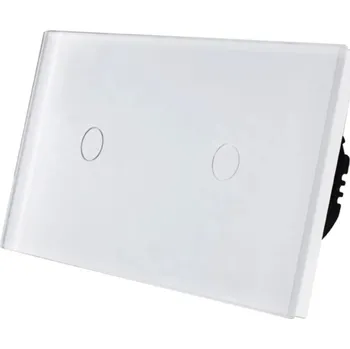 vypínač DOTYKOVÝ SPÍNAČ SVĚTLA 1+1 BĚŽNÝ + ZVONKOVÝ IMPULZNÍ SKLENĚNÝ