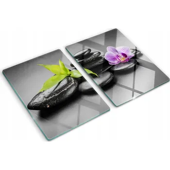 Obraz Skleněné kuchyňské desky na servírování s grafikou Zenové kameny 2x40x52 cm