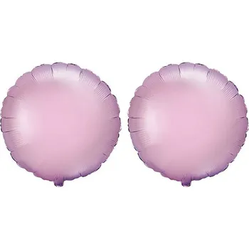 Balónek FLEXMETAL Balón foliový - kulatý, pastelový fialový, lilie, 45 cm, 2 ks