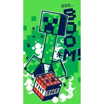 Osuška Jerry Fabrycs Minecraft Creeper Zomb JFK103243 plážová osuška zelená 70x140