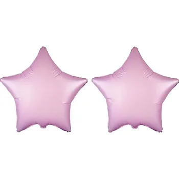 Balónek FLEXMETAL Balón foliový - hvězda, pastelová fialová / lilie, 45 cm, 2 ks