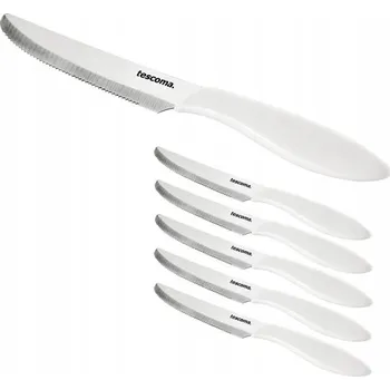 Příbor Nůž jídelní PRESTO 12 cm, 6 ks, bílá