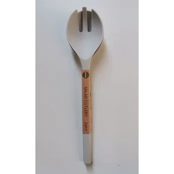 Příbor Salátový příbor LŽÍCE + VIDLIČKA melamin ŠEDÝ