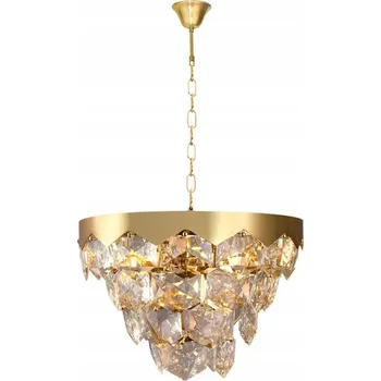 Křišťálový lustr 6 x E14 zlatý Glamour