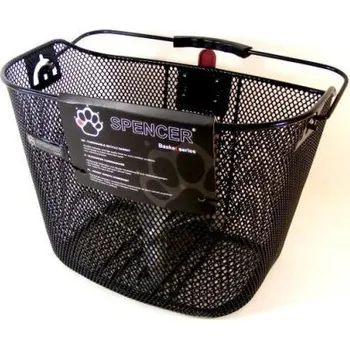 Košík na láhev Přední košík na kolo pletený, ocelový, s úchytem click Spencer