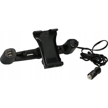 DRŽÁK NA TABLET / SMARTPHONE + 2x USB NABÍJEČKA 12-24V