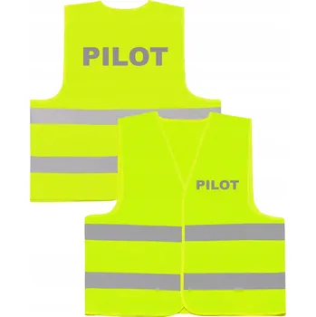 Dámská vesta ŽLUTÁ VÝSTRAŽNÁ VESTA BOZP S POTISKEM PILOT XXL