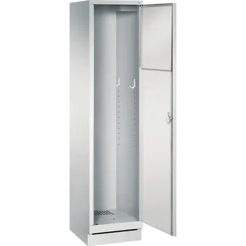 Jednací stůl Boxová skříňka Cabo-Plus, 1 oddíl, 420 x 500 x 1800 mm, světle šedá, podstavec