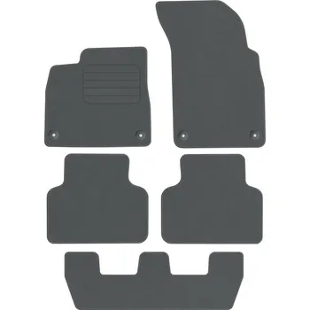 autokoberec Velurové autokoberce Edecor, sada 5 kusů