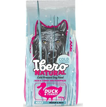 Krmivo pro psa Ibero COLD PRESSED dog adult MEDIUM/LARGE DUCK 12 kg - kachna