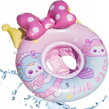 Ponton Kolečko na plavání Nafukovací plovací kolo Mašle Růžová 65 cm