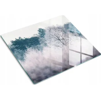 Obraz Kuchyňská Multifunkční Dekorativní Deska Tvrzené Sklo Zimní stromy 60x52 cm