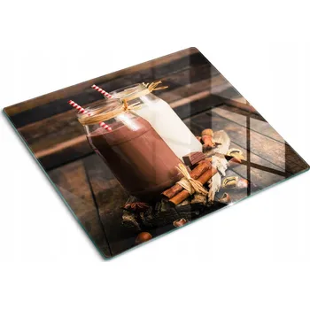 Obraz Stylová a Odolná Skleněná Deska s potiskem Koktejly ve sklenicích 60x52 cm