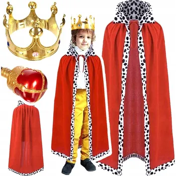 Karnevalový kostým Kostým Krále na jesličky Sada pelerína Koruna Berle Dětský kostým Král