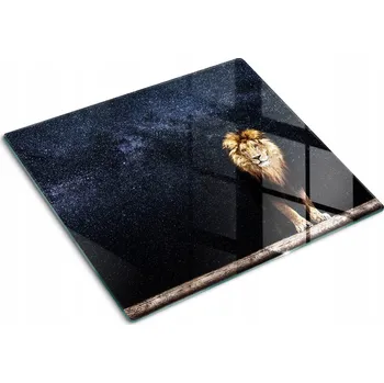 Obraz Ozdobná Skleněná Kuchyňská Deska na Krájení s Grafikou Hvězdy Lva 60x52 cm