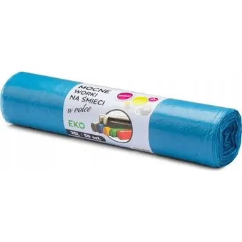 Pytle na odpadky Sáčky na odpad v roli 35 l modré, 50 kusů, 50x60 cm, LDPE