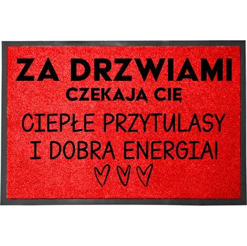 VCHODOVÁ ROHOŽKA ČERVENÁ 40X60 STYLOVÁ POTISK DOMOV DEKORACE VTIPNÁ HIT