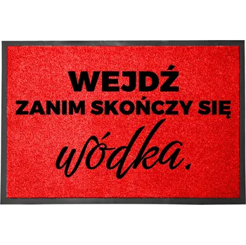 Rohožka VCHODOVÁ ROHOŽKA ČERVENÁ 40X60 DOMOVNÍ DEKORACE HIT POTISK HUMOR STYLOVÁ