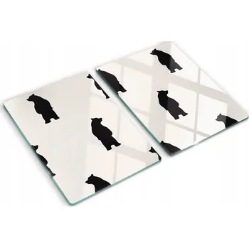 Obraz Dekorativní skleněné kuchyňské desky na krájení Medvědi 2x40x52 cm