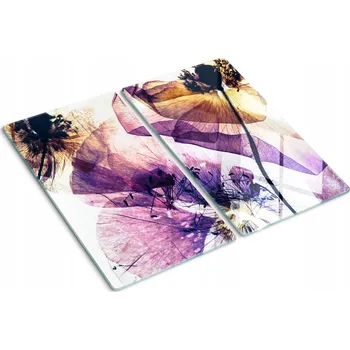 Obraz Skleněná kuchyňská deska na servírování s grafikou Suchá semena máku 60x52 cm