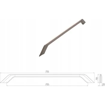Nábytkové kování Nábytková úchytka SIRO 2267-371ZN21 vzhled nerezové oceli