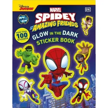 První čtění Marvel Spidey and His Amazing Friends Glow in the Dark Sticker Book, With More Than 100 Stickers - DK