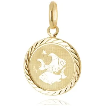 Přívěsek Přívěšek znamení Ryby ze žlutého zlata ZZ1419RYBF + dárek zdarma