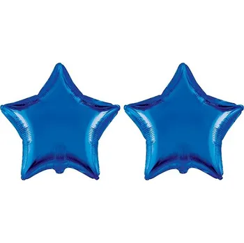 Balónek FLEXMETAL Balón foliový - hvězda modrá, 45 cm, 2 ks