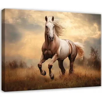 Obraz OBRAZ KŮŇ V CVALU ZVÍŘATA DO LOŽNICE OBÝVÁKU KUCHYNĚ NA PLÁTNĚ 120x80