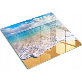 Obraz Kuchyňská Multifunkční Dekorativní Deska Tvrzené Sklo Pláž Havaj 60x52 cm